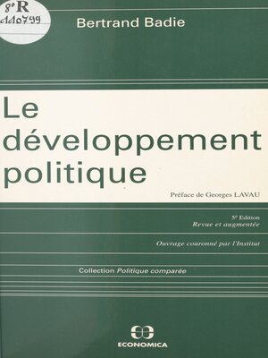 cover image of Le développement politique